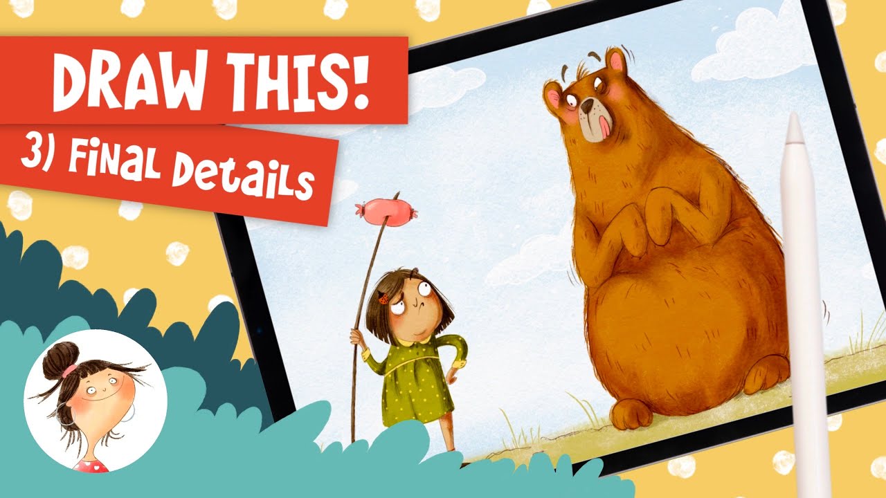 03. How to draw bear (part 3 - final detals) - Step by Step Digital Tutorial in Procreate