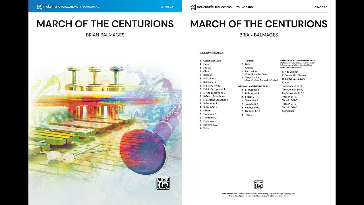 March of the Centurions, by Brian Balmages – Score & Sound