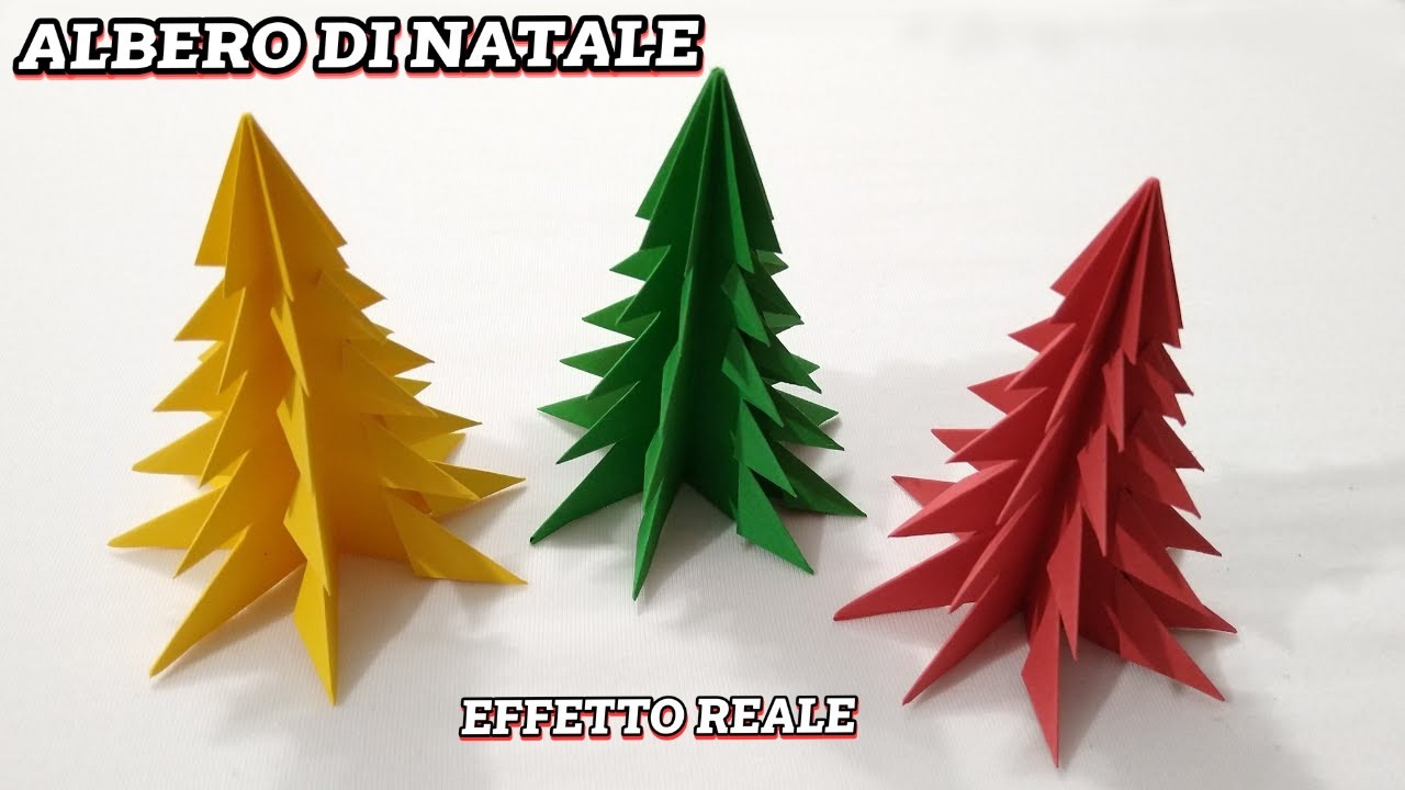 Albero di Natale di Carta, Semplice Origami, Gioco di Carta, Divertimento per i Bambini
