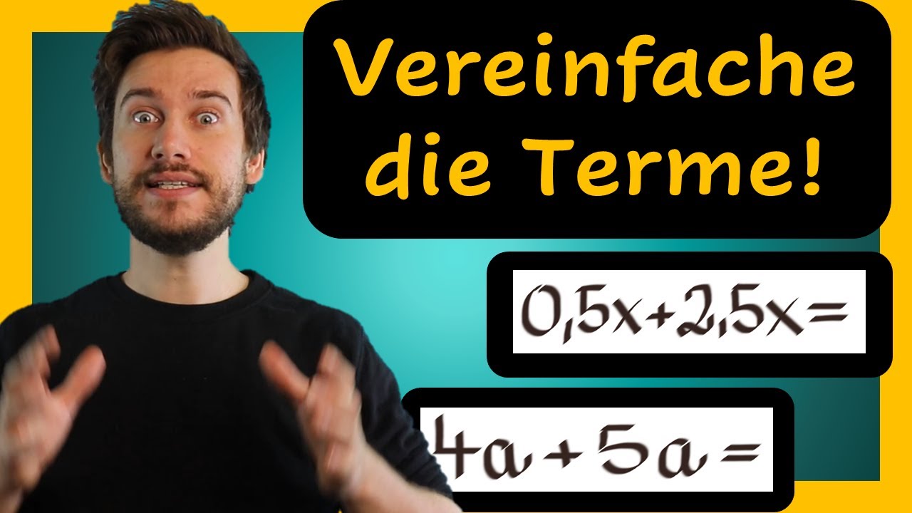 Terme vereinfachen | einfache Terme vereinfachen/zusammenfassen | Übung zum Mitmachen - Teil 1