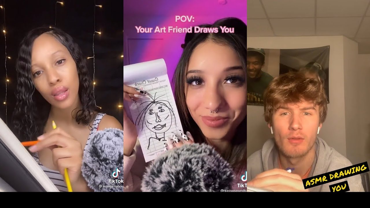 ASMR Drawing/Sketching you for tingles and relief