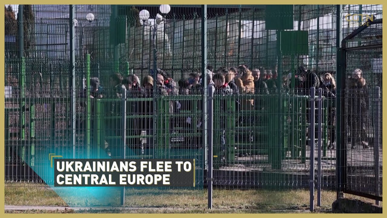 Ukrainians flee to central Europe