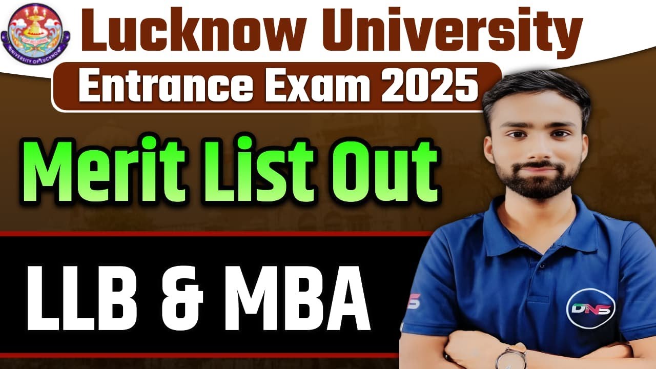 Lucknow University LLB & MBA Merit List Or Result Out 2025 | Next Step? | Abhiman Sir | DNS Educare
