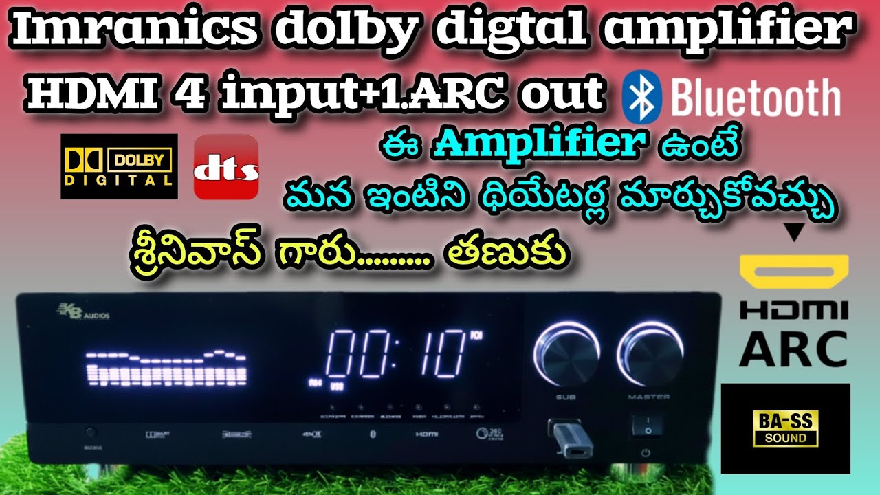 Imranics tx110B hdmi input out support dolby digtal pr2 amplifier where a level output 