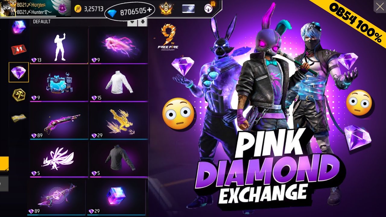 New Pink Diamond Exchange Store Update | New Event Free Fire Bangladesh Server | Free Fire New Event