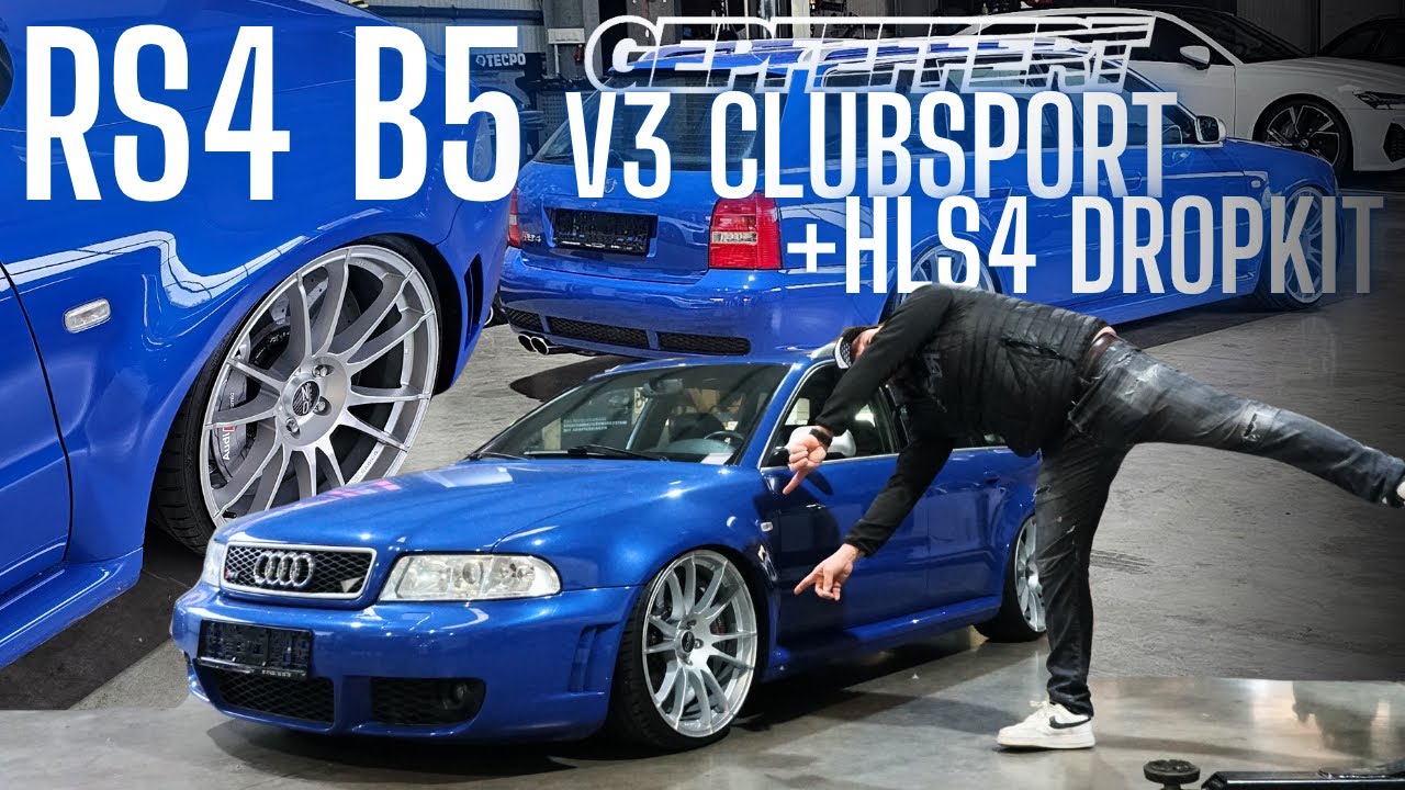 RS4 B5 mit GEPFEFFERT V3 Clubsport & automatischer Anhebung bei Z&uuml;ndung / HLS4 Dropkit