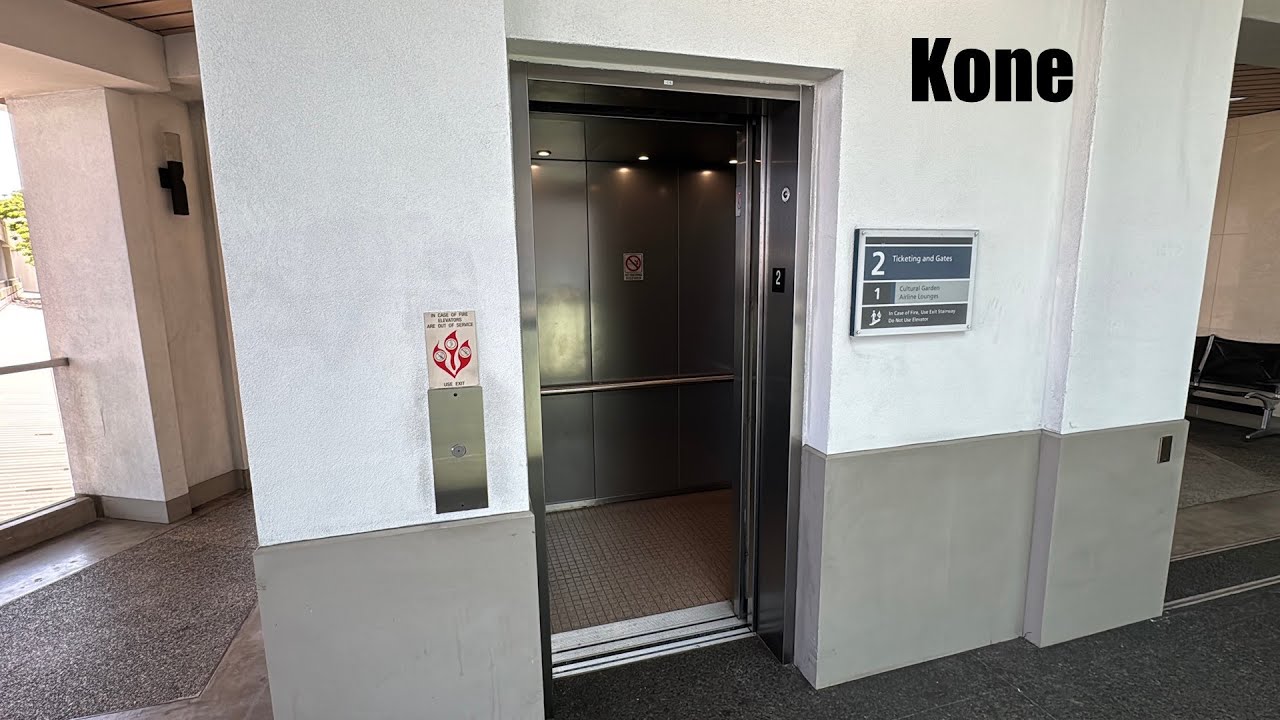 Kone Traction Elevator at the Honolulu Airport Cultural Garden