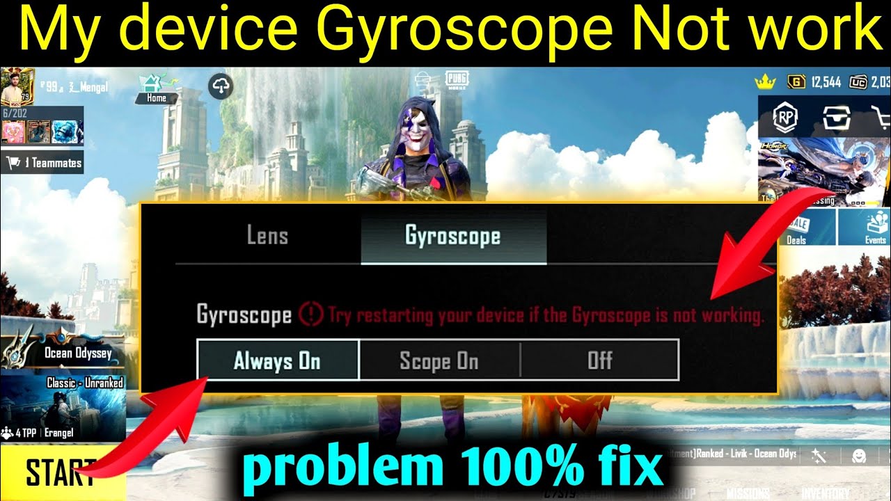 bgmi gyroscope problem || bgmi gyro not working || bgmi gyroscope issue || bgmi gyro problem