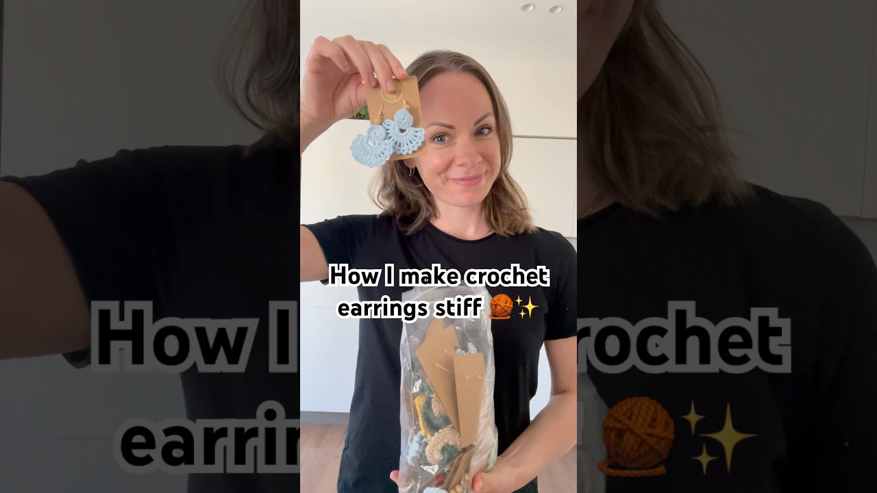 This Trick Changed My Earrings Forever🧶✨ #crochet #crochetshorts #crochetearrings #diycrochet #diy