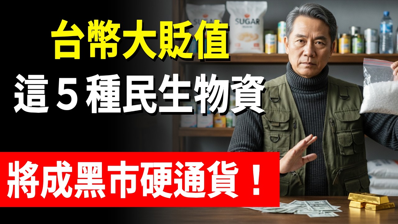 台幣大貶值、銀行領不出錢！戰亂中最保值的不是黃金！這「5種最不起眼的民生物資」將成黑市硬通貨，能換命！#防震準備 #停電自救 #保命物資 #實用生活干貨