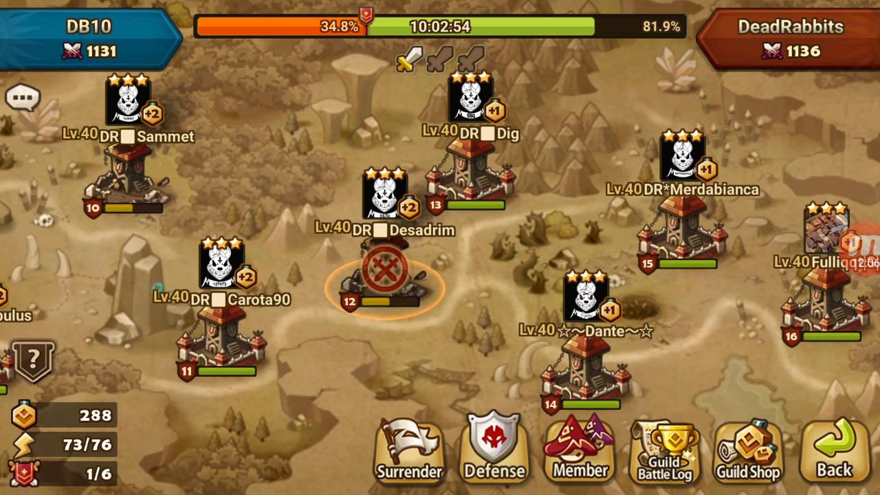 DB10 vs DeadRabbits [Summoners War] EU Guildswar