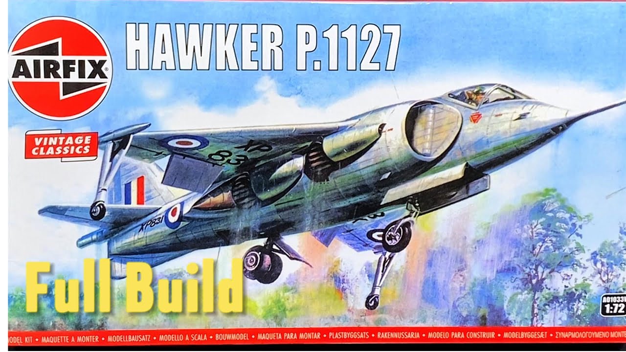 Hawker P.1127, 1/72 full build, Airfix vintage classic A01033V