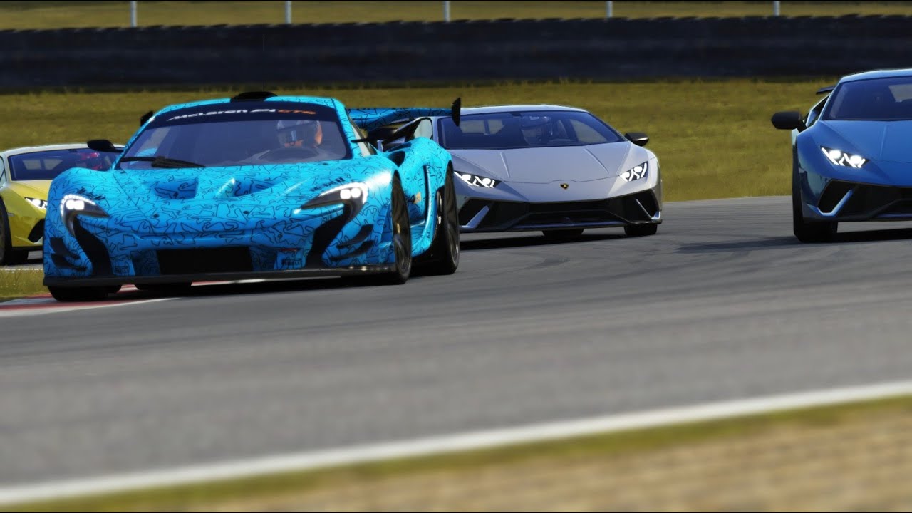McLaren P1 GTR vs Lamborghini Huracan Performante at Brands Hatch