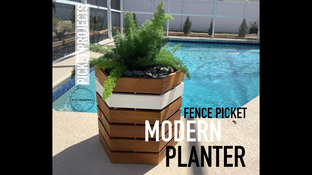 Picket Projects - Modern Planter w/ Fence Pickets ONLY $6!!!