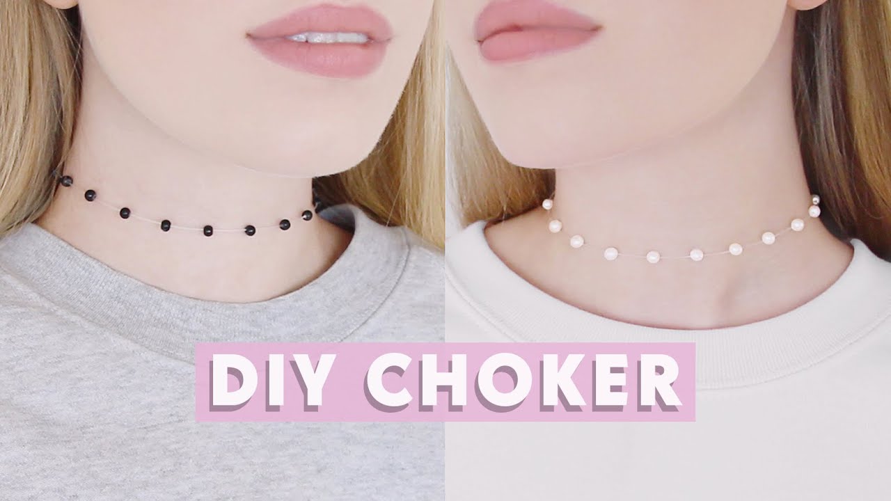 DIY Minimal Pearl Bead Choker