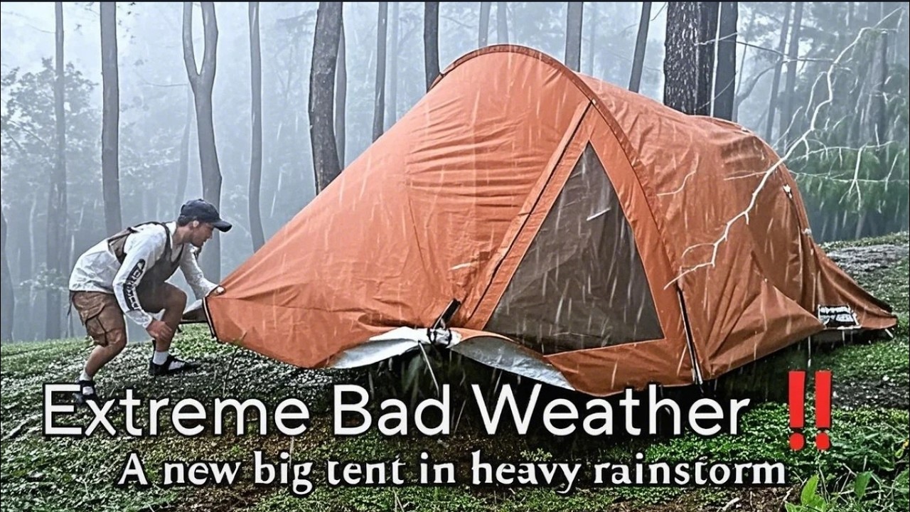 THE WORST EXPERIENCE OF A NON STOP THUNDERSTORM‼️CAMPING IN THE MIDLE OF BAD WEATHER HEAVY RAIN