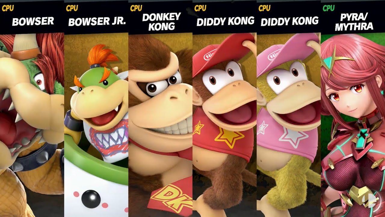 Super Smash Bros. Ultimate - Pyra / Mythra both lose to Team Bowser