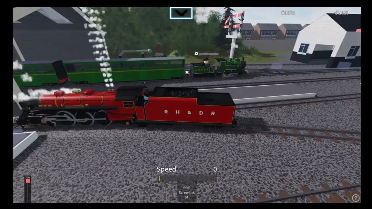 Roblox Romney, Hythe and Dymchurch Railway 'The Bug' Passes Through New Romney In The Green Livery