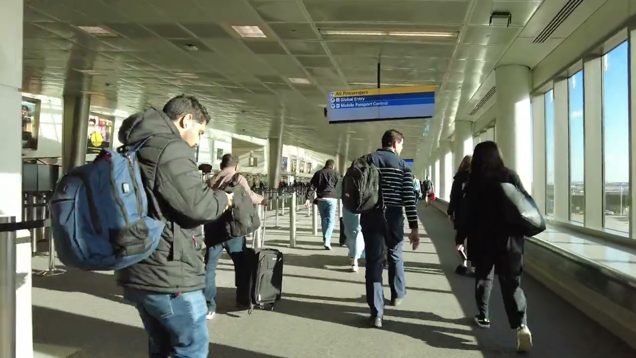 Newark Terminal B International Arrival  Walk around 2025