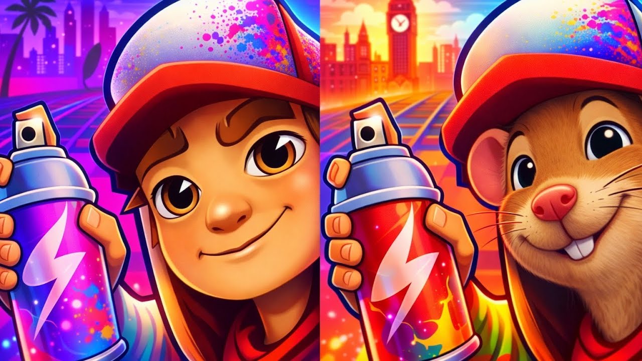 Subway surfers : Aloha hawaii [Valentine Edition] 2025 🆚 london 2026 Map Comparison