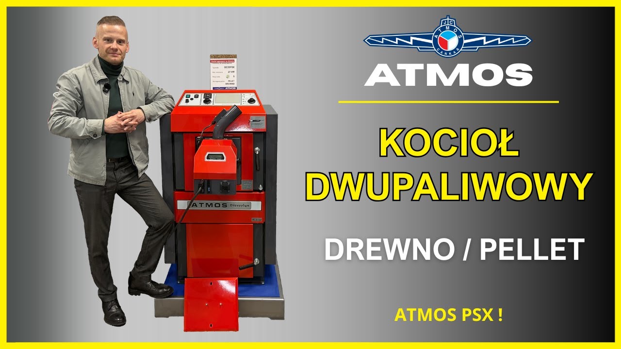 ATMOS PSX - dwupaliwowy kocioł na drewno i pellet 🔥