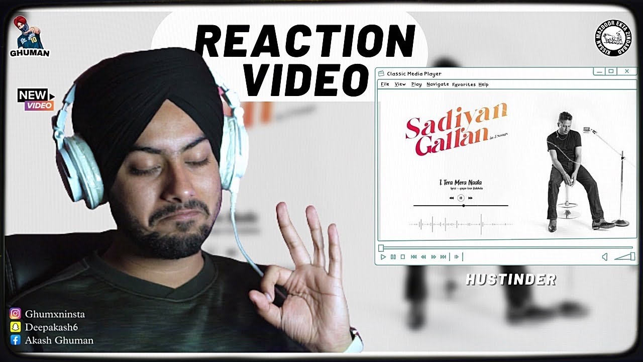 Reaction on Hustinder : Tera Mera Naata (Official Song)