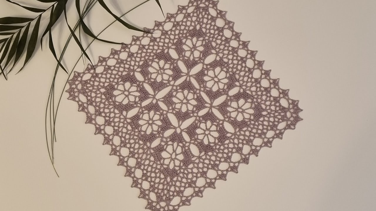 Ажурный квадратный МОТИВ КРЮЧКОМ - СОЕДИНЕНИЕ МОТИВОВ - Вязание крючком - Crochet motif