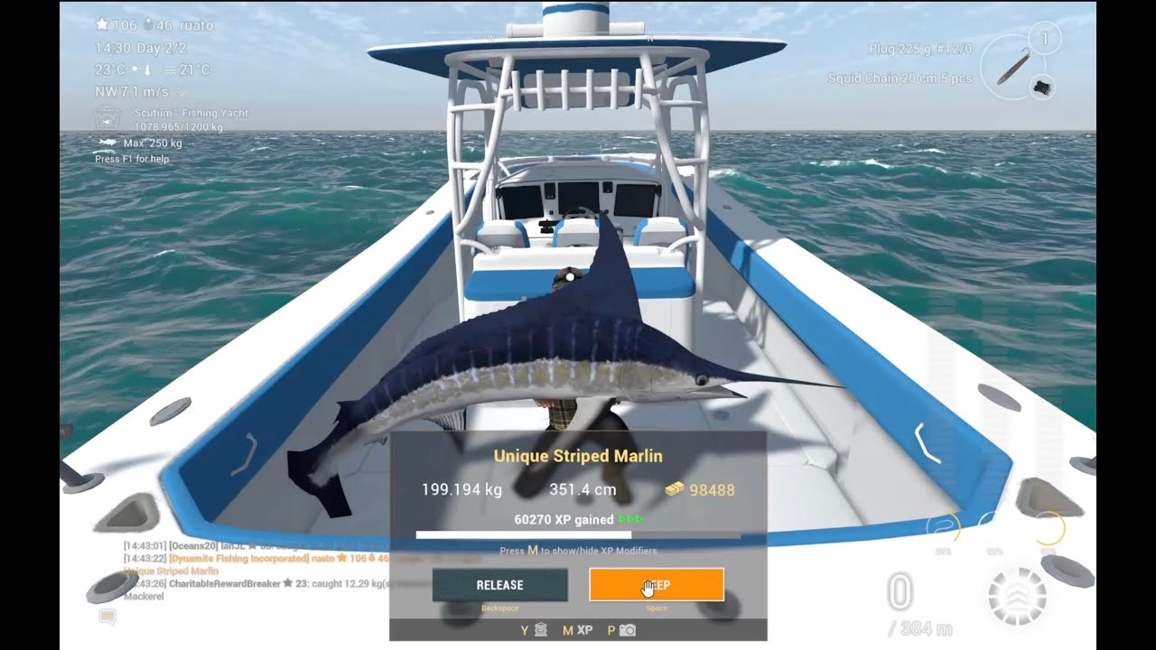Fishing Planet Farming Striped Marlin in Koiji No Ri