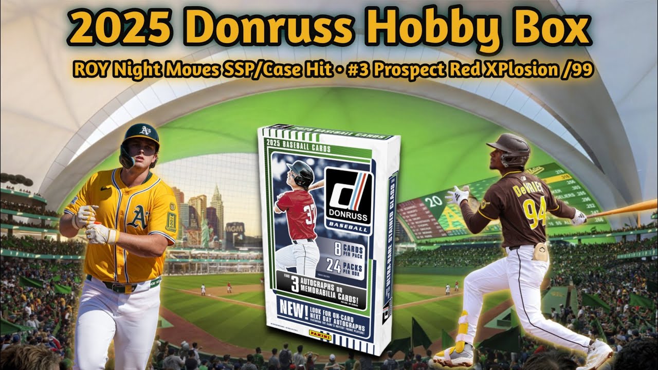 🚨ROY Night Moves SSP Case Hit🚨 2025 Donruss Hobby Box — Black Velocity /39 • Red Xplosion /99