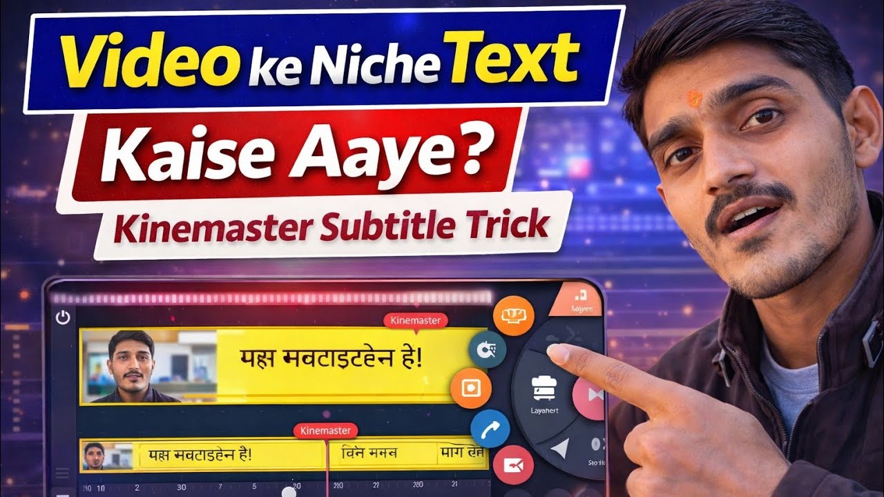 वीडियो में जो बोलते हैं वही नीचे टेक्स्ट में कैसे लाएं ? | Kinemaster Subtitle Editing