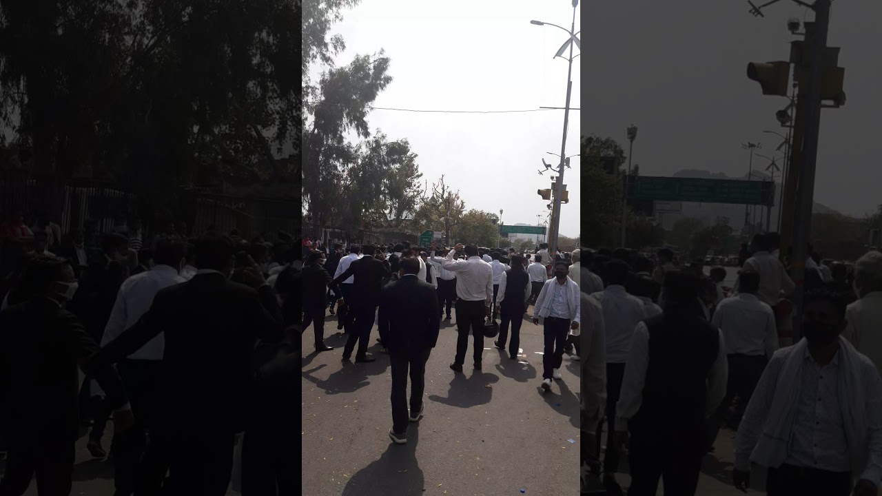 Advocate  Protest In Ajmer
