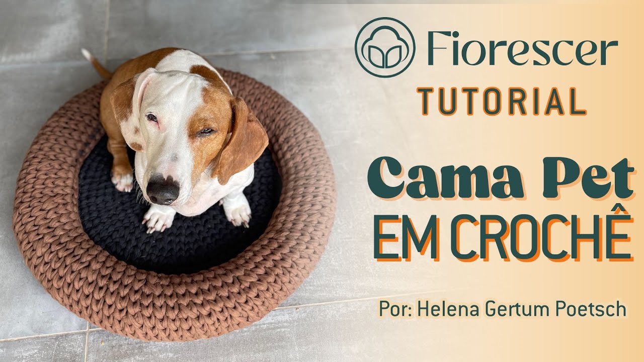 Cama Pet em crochê com Fio Residual Fiorescer | (por: Helena Gertum Poetsch)