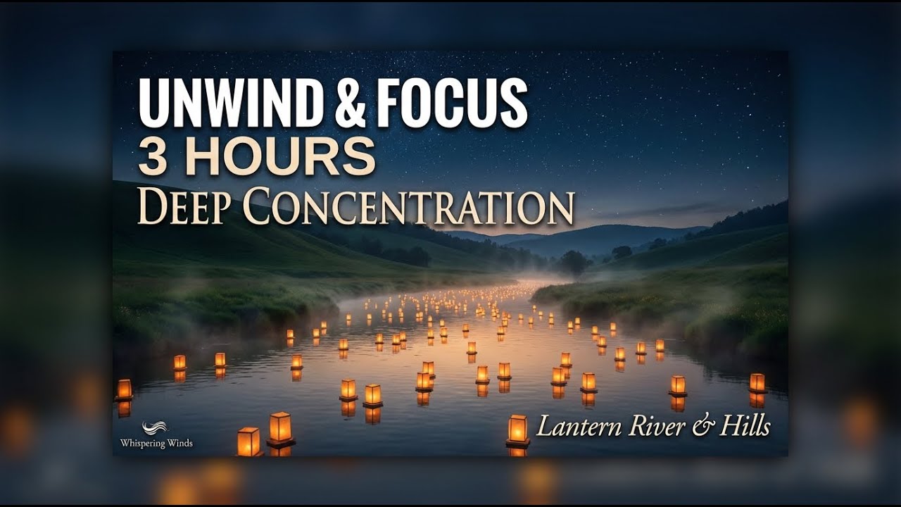 Unwind & Focus: 3-Hour Lantern River & Hill for Deep Concentration | Whispering Winds