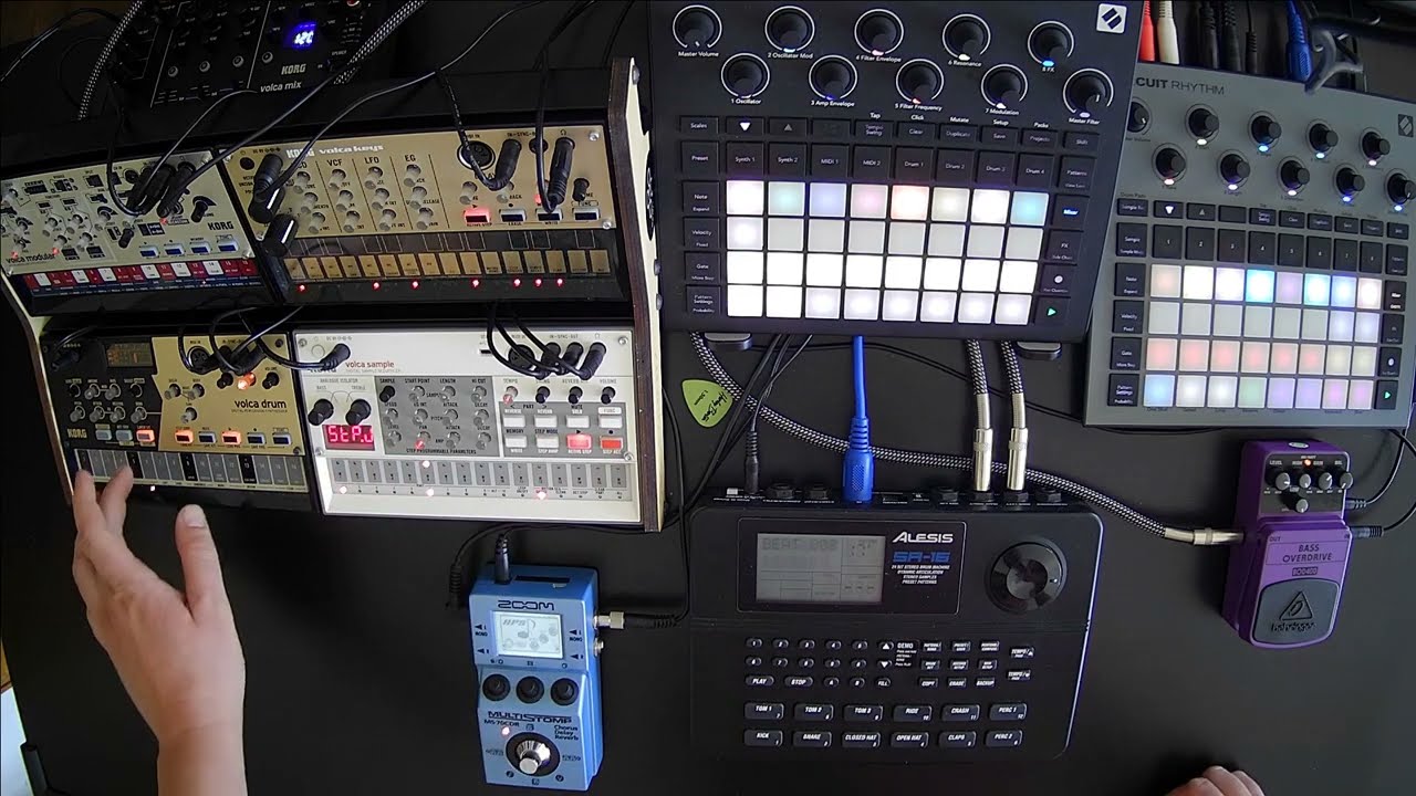Drum and Bass Jam (Volca Sample/Modular/Keys/Drum, Circuit Tracks/Rhythm, Alesis SR16)