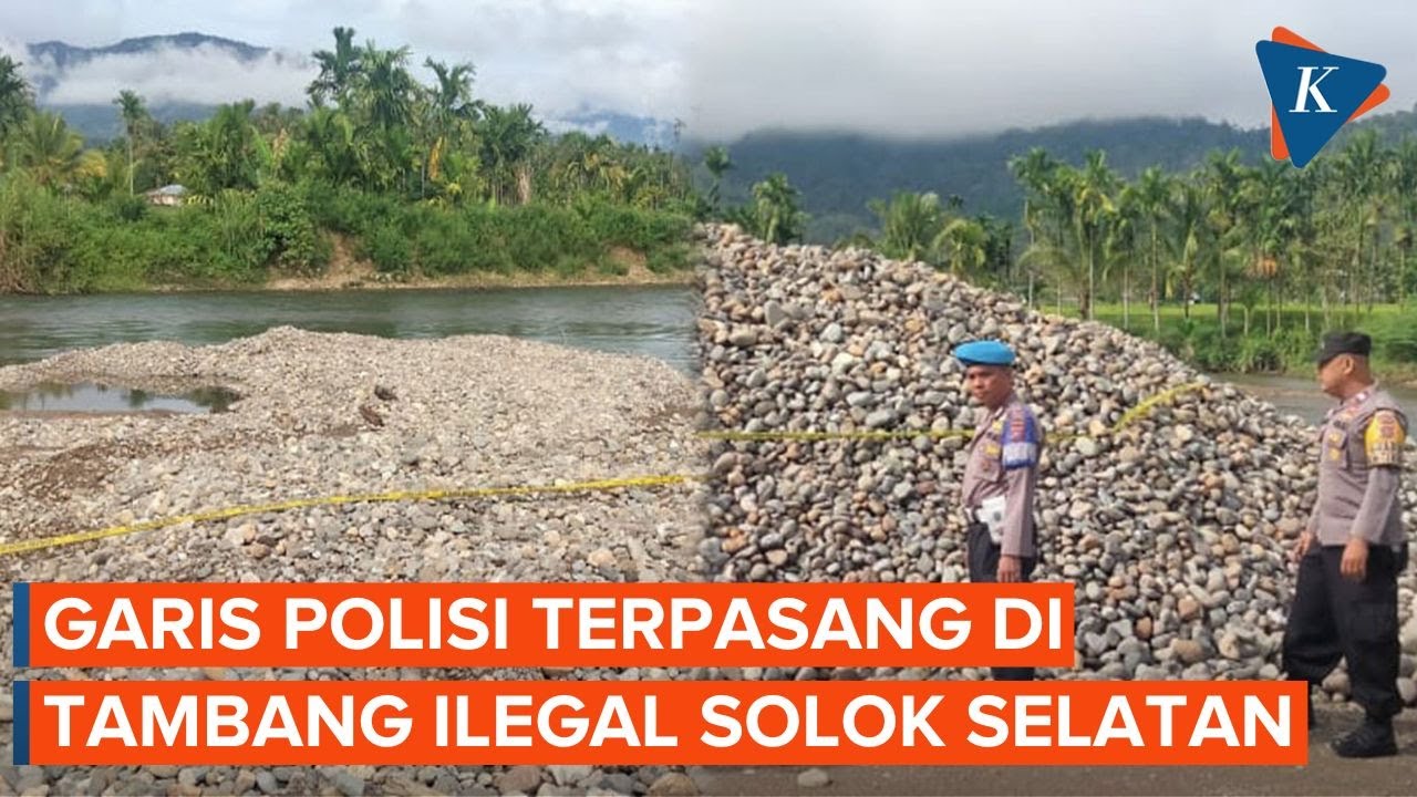 Garis Polisi Terpasang di Lokasi Tambang Ilegal Solok Selatan, yang Picu Polisi Tembak Polisi