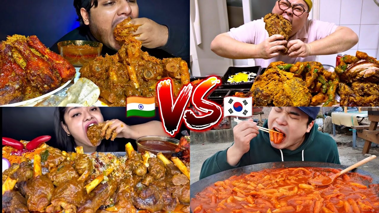 Hungry INDIAN VS Hungry KOREAN Mukbang!🇮🇳🆚🇰🇷🤯🙀😱