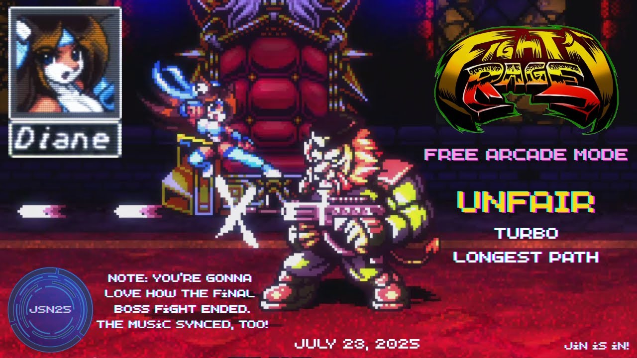 KICKS AND JUGGLES! | FIGHT'N RAGE [220120] | Diane | UNFAIR + Turbo | Longest Path | 07-23-2025
