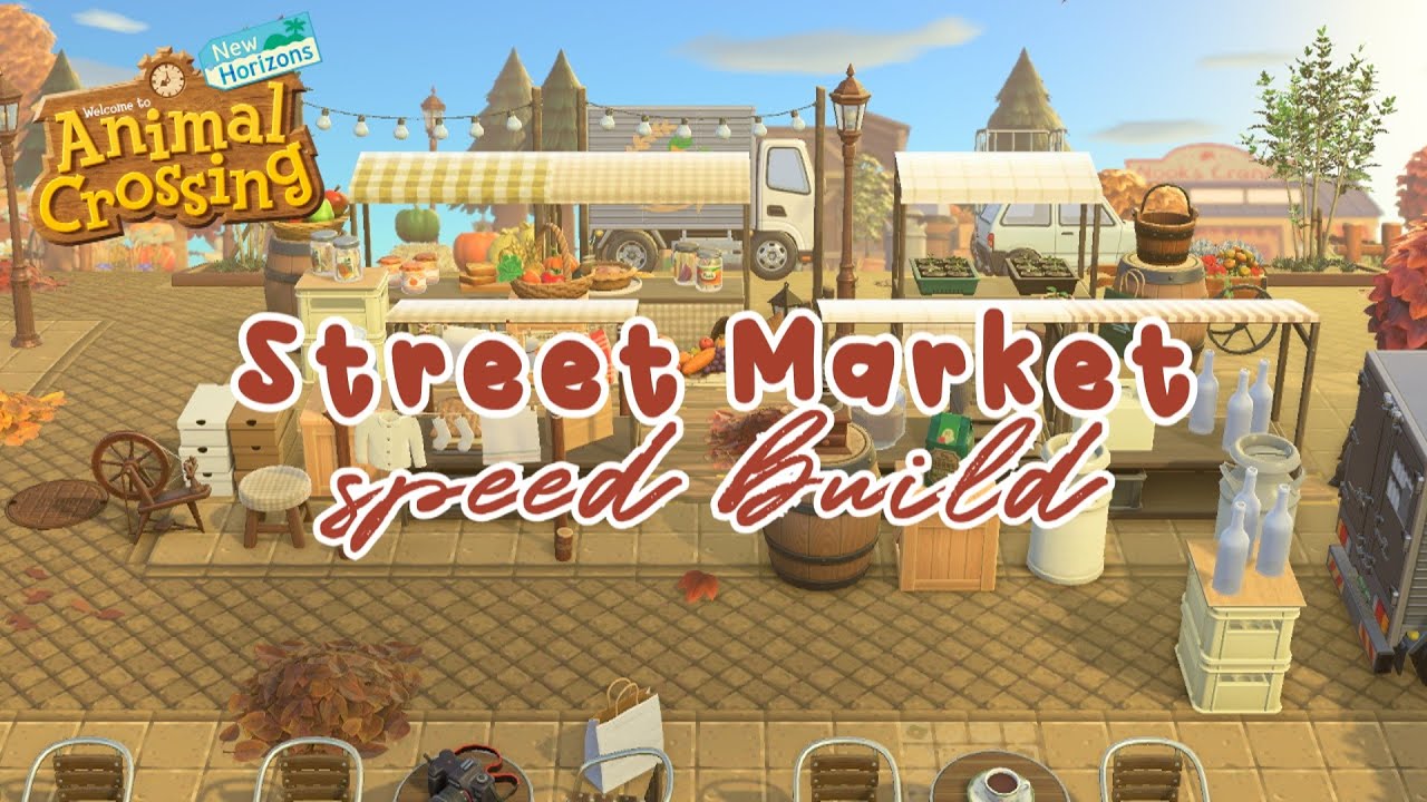 Скоростная сборка осеннего уличного рынка | Animal Crossing New Horizons
