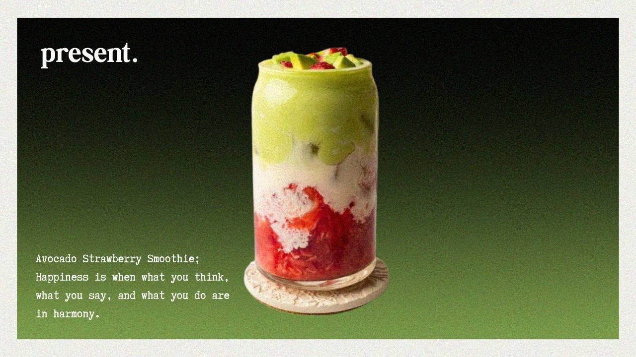avocado strawberry smoothie.