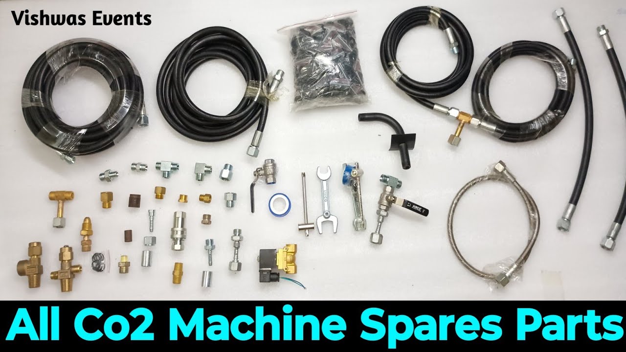 Spare Parts of All types of Co2 Machines, Co2 jumbo , Co2 Gun, Co2 Jet, all Co2 Machine accessories