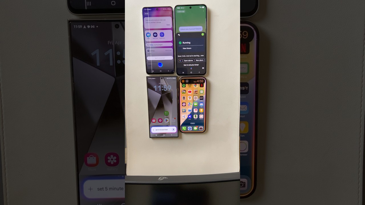 Тестирование таймера Siri, Gemini, Google Assistant и Bixby. Кто лучше прокомментирует ниже? #sir...