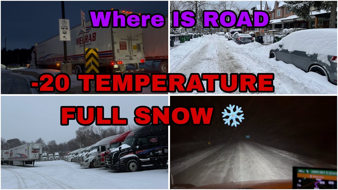 −20°C TRUCKING ❄️ WINTER TRUCKER LIFE 🇨🇦 Can’t SEE ROAD