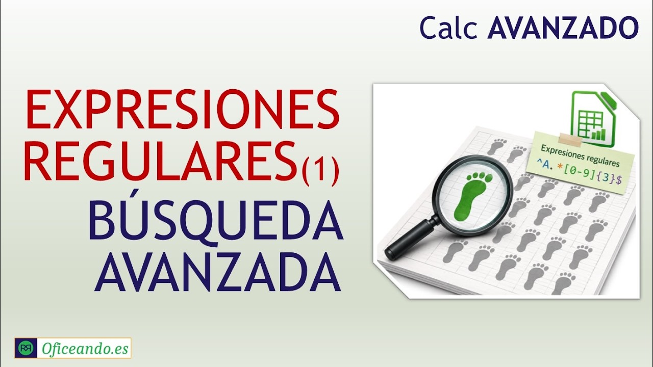 Búsquedas avanzadas con Expresiones Regulares. Patrones de texto - LibreOffice Calc Avanzado