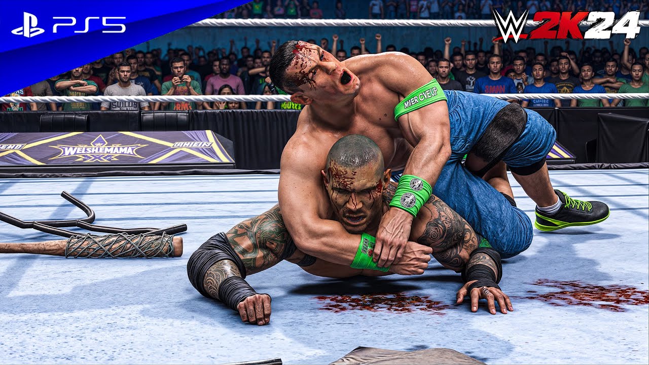 WWE 2K24 - John Cena vs. Randy Orton | Extreme Rules World Heavyweight Title Match | PS5™ [4K60]