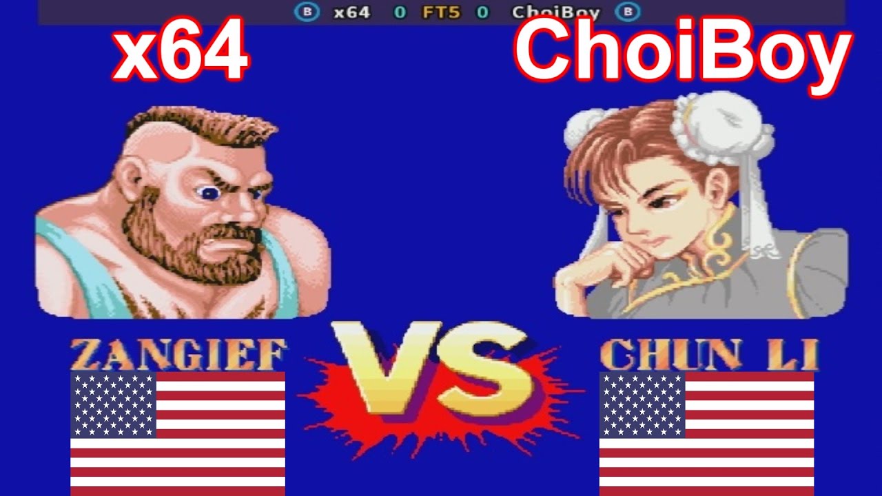 Street Fighter II': Hyper Fighting - x64 vs ChoiBoy FT5