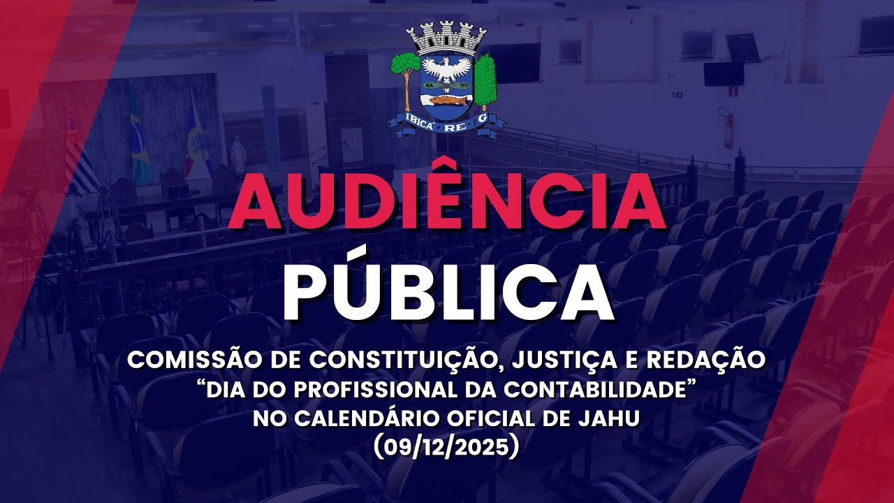 ÍNTEGRA | Audiência Pública: Dia do Profissional da Contabilidade no Calendário de Jahu (09/12/2025)