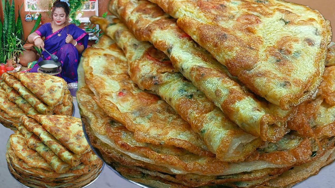 মাখা বেলায় ঝামেলা ছাড়াই জলে গুলে পরোটা বানিয়ে নিন,এত স্বাদ শুধু খেয়ে নিতে পারবেন|paratha recipe