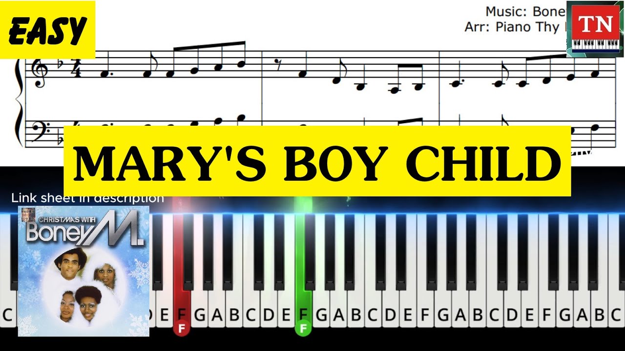 Boney M. - Mary's Boy Child | Piano Tutorial [ EASY ]