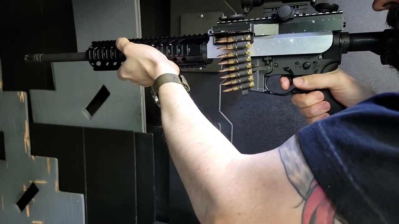 Lima Six test with Super Safety (belt fed AR15)