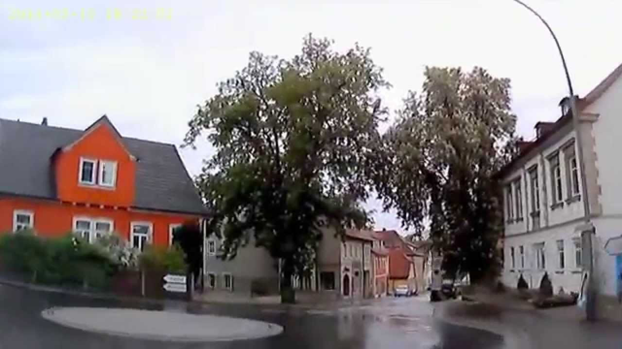 D: Ebern. Landkreis Haßberge. Fahrt durch die Stadt. Mai 2014
